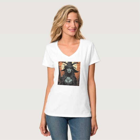 Gothic female demon T-Shirt (Vorderseite Vollansicht)