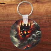 Gothic Fiery Skull Schlüsselanhänger (Rückseite)