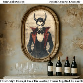 Gothic Figure, Horns, Face Makeup CG2 Decoupage Seidenpapier