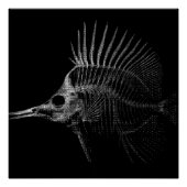 Gothic Fish Skeleton X-Ray Poster (Vorderseite)