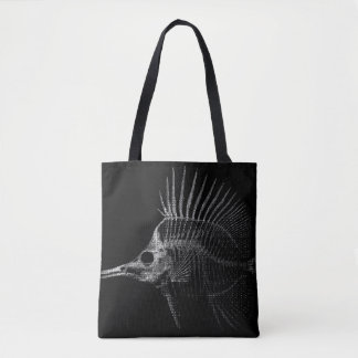 Gothic Fish Skeleton X-Ray Tote Bag Tasche