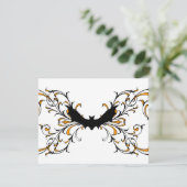 Gothic-Fledermaus Einladung (Stehend Vorderseite)