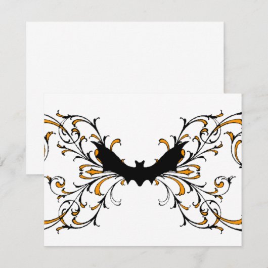 Gothic-Fledermaus Einladung (Vorne/Hinten)