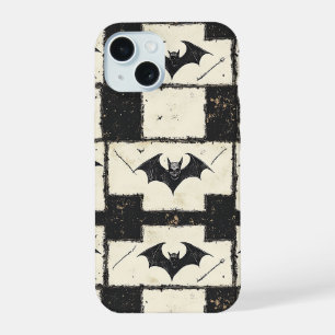 Gothic-Fledermaus-Grunge-Halloween-Muster iPhone 15 Hülle