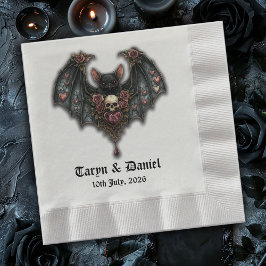 Gothic Fledermaus-Hochzeitstisch Serviette