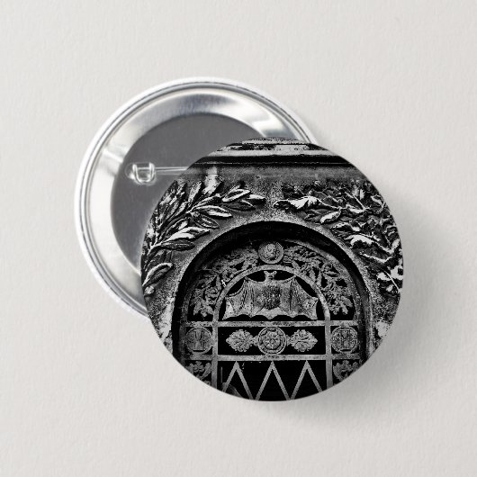 Gothic Fledermaus-Krypta Button (Vorne & Hinten)