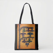 Gothic-Fledermäuse Halloween-Tragetasche Tasche (Vorderseite)