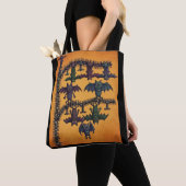 Gothic-Fledermäuse Halloween-Tragetasche Tasche (Von Nahem)