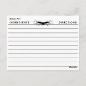 Gothic Fledermausrezept Postkarte (Rückseite)