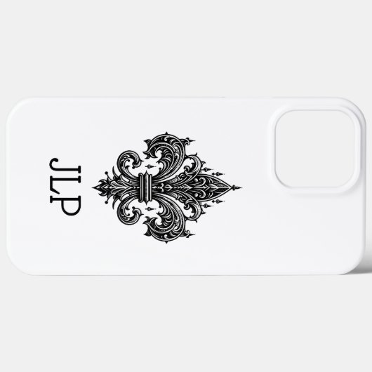 Gothic Fleur-de-lis iPhone Case (Rückseite (Horizontal))
