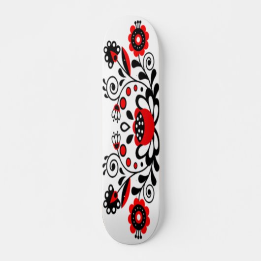 Gothic Floral Artwork Skateboard (Vorne)