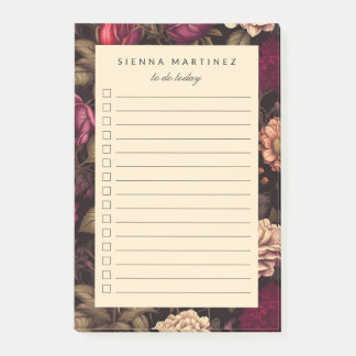 Gothic Floral Blush Peach Vintage Blume Post-it Klebezettel