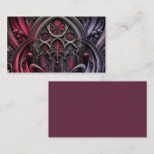 Gothic Floral Business Card Visitenkarte (Vorne/Hinten)