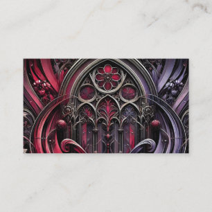 Gothic Floral Business Card Visitenkarte