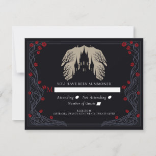Gothic Floral Castle Wedding RSVP