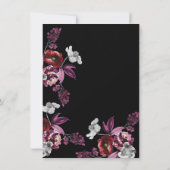 Gothic Floral Dark & Moody Brautparty Einladung (Rückseite)