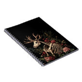 Gothic Floral Deer Skeleton Notizblock (Rechte Seite)