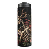 Gothic Floral Deer Skeleton Thermosbecher (Vorderseite)