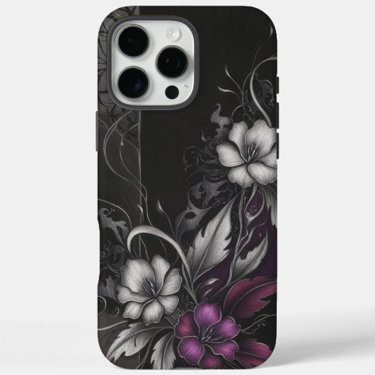 Gothic Floral | Dunkle Blütengestaltung Case-Mate iPhone Hülle (Rückseite)