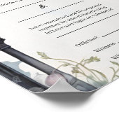 Gothic Floral Garden Gate Handfastzertifikat Poster (Ecke)