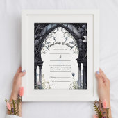 Gothic Floral Garden Gate Handfastzertifikat Poster