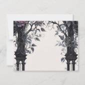 Gothic Floral Garden Gate Pagan Handfasts Save The Date (Rückseite)