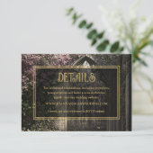 Gothic Floral Garden Hochzeiten Details Begleitkarte (Stehend Vorderseite)