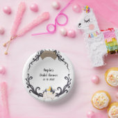 Gothic Floral Gespenster Fledermäuse Hallowedding Pappteller (Party)