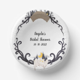 Gothic Floral Gespenster Fledermäuse Hallowedding Pappteller