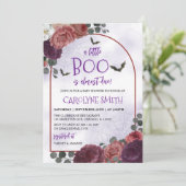 Gothic Floral Halloween Baby Shower Einladung (Stehend Vorderseite)