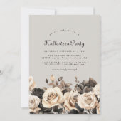 Gothic Floral Halloween Einladung (Vorderseite)