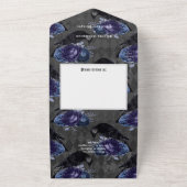 Gothic Floral Hochzeit alles in einer Einladung (Außenbereich)