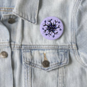Gothic Floral Mandala Monster und Zähne Button (Beispiel)