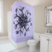 Gothic Floral Mandala Monster und Zähne Duschvorhang (Beispiel)