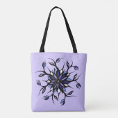 Gothic Floral Mandala Monster und Zähne Tasche (Rückseite)