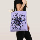 Gothic Floral Mandala Monster und Zähne Tasche (Von Nahem)