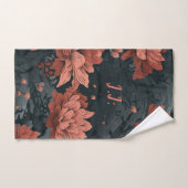 Gothic Floral Monogram Handtuch (Handtuch)