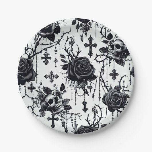 Gothic Floral Paper Teller - Halloween, Hochzeit (Vorderseite)