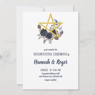 Gothic Floral Pentagramm Pagan Handfasting Einladu Einladung