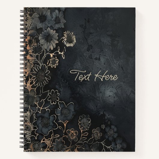 Gothic Floral Personalisiert Notizblock (Vorderseite)