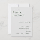 Gothic Floral Response Card RSVP Karte (Vorderseite)