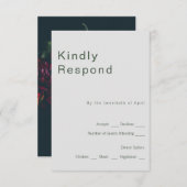 Gothic Floral Response Card RSVP Karte (Vorne/Hinten)