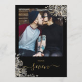 Gothic Floral Rose Foto Tischnummer (Rückseite)