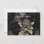 Gothic Floral RSVP Karte (Vorderseite)