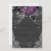 Gothic Floral Rustic Bridal Dusche Einladung (Rückseite)