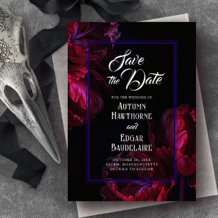 Gothic Floral Save-the-Date im Moody-Stil Save The Date