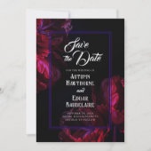 Gothic Floral Save-the-Date im Moody-Stil Save The Date (Vorderseite)