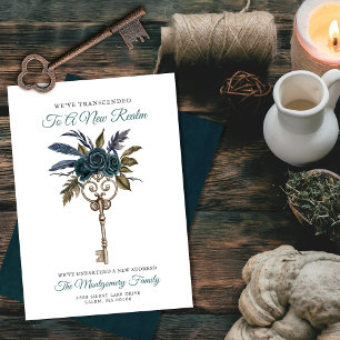 Gothic Floral Schlüssel Neues Zuhause Neue Adresse Ankündigung