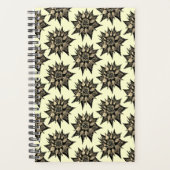 Gothic Floral Sepia Spiked Blume Muster Planer (Vorderseite)