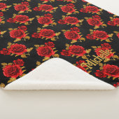 Gothic Floral Sherpa Blanket Sherpadecke (3/4)
